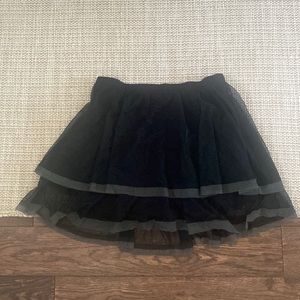 Free People Black Ruffled Skirt